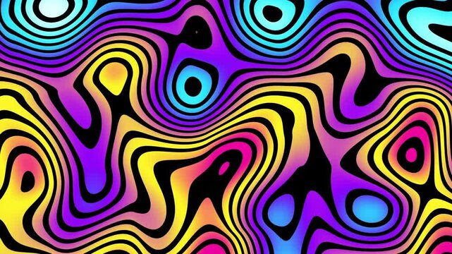 Stop Motion grunge vivid psychedelic textured pattern loop background