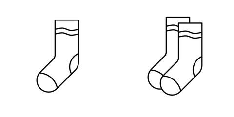Socks Icon Set. Socks Vector Icon in line style design. Socks Symbol. Vector illustration.