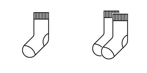 Socks Icon Set. Socks Vector Icon in line style design. Socks Symbol. Vector illustration.