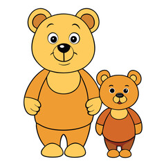 A heartwarming illustration of a mother bear and her baby, sharing a tender moment. The strong yet gentle bond between them captures love, protection, and nature's beauty.