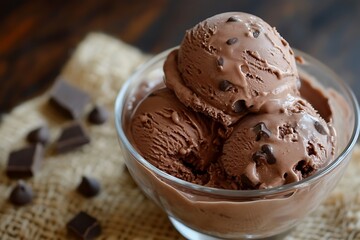Rich Chocolate Ice Cream Scoop
