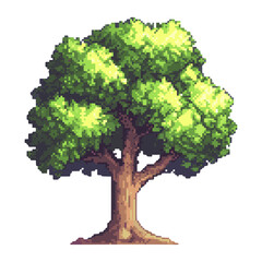 Tree illustration pixelated design vector