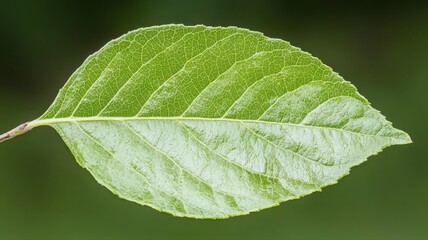 Obraz premium Green Leaf with Powdery Texture Close-up