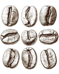 Fototapeta premium Coffee and accessories concept illustrations for wallpaper or advertising