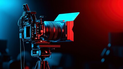 Professional Broadcast Camera  Filmmaking Equipment  Studio Setup  Live News Production