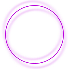 Pink glowing circle with a soft outer glow on a white background.