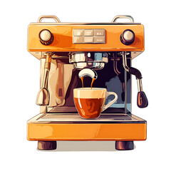Coffee and accessories concept  illustrations for wallpaper or advertising