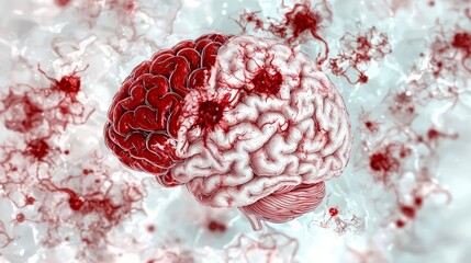 Foggy Brain  Mental Health  Neurological Illustration  Damaged Brain  High Resolution Imag