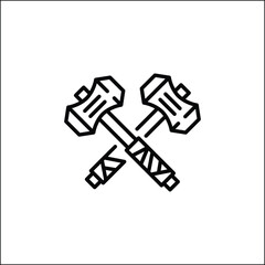 Stone Axe icon. Simple stone axe icon for social media, app, and web design. Vector illustration.