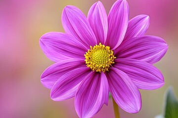 Obraz premium Vibrant Pink Dahlia Flower Close Up