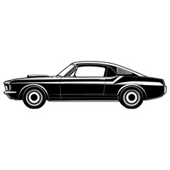 Obraz premium Vintage car illustration automobile vehicle vector