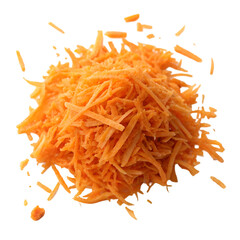 Heap grated carrots