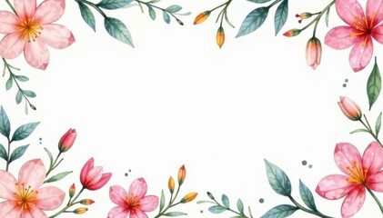 Delicate watercolor floral pattern, perfect for spring invitations , pastel, watercolor, vintage