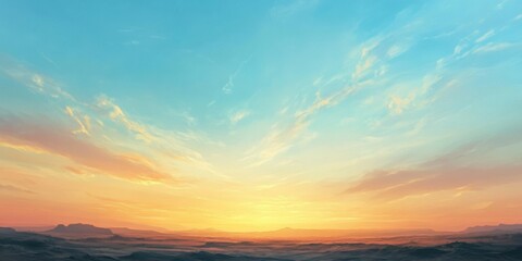 Fototapeta premium Paisaje al atardecer con cielo colorido