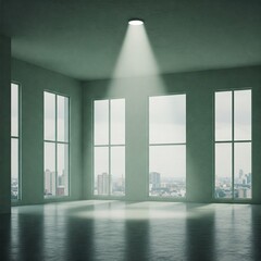 Fototapeta premium empty room with window