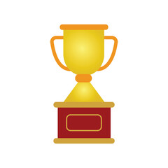 the winning trophy for the championship is isolated on a white background
