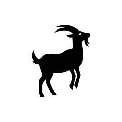 Goat silhouette icon symbol logo black design vector illustration