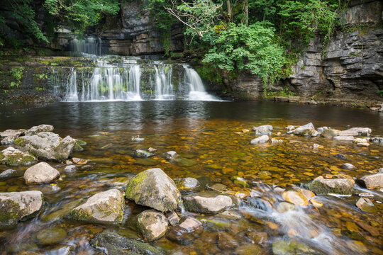 Cotter Force waterfall, near Hawes, Wensleydale, Yorkshire Dales National Park, England