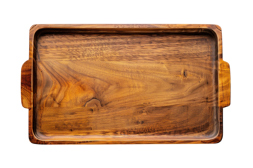Elegant handcrafted wooden serving tray against a white background, perfect for entertaining and enhancing home decor during gatherings