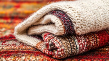 Fototapeta premium Wool fibers absorbing and holding moisture without losing shape