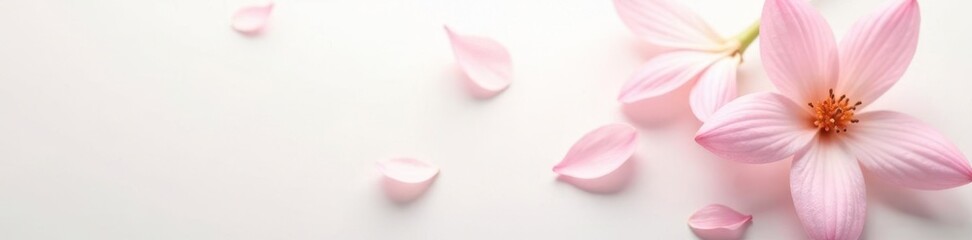 Naklejka premium Delicate flower with soft petals on a white background, floral, flowers