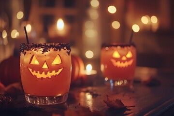 Halloween Witchcraft Themed Backgrounds with Spooky Elements