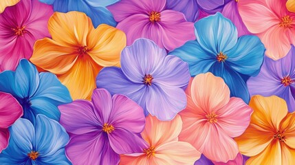 Fototapeta premium Fondo de flores coloridas vivo