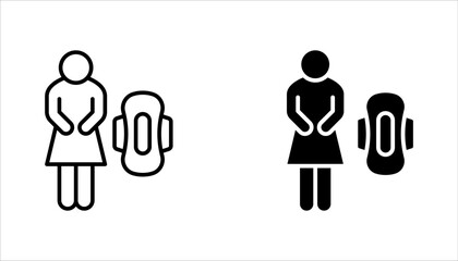 Sanitary pad icon set. Woman sanitary napkin. vector illustration on white background