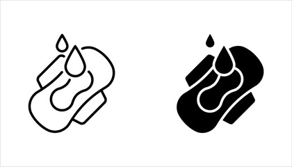 Sanitary pad icon set. Woman sanitary napkin. vector illustration on white background © Ainul