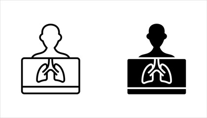 X-ray icon set. Medical scan. Vector illustration on white background