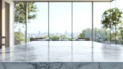 A detailed view of a modern marble countertop with background
