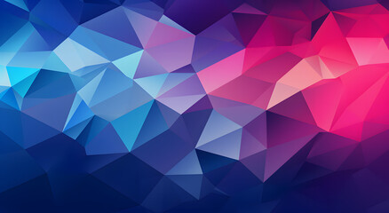 Fototapeta premium Abstract polygonal background. Triangular origami style with gradient, Polygonal crystalline surface with muted gradient, a geometric 3D render, AI Generated 
