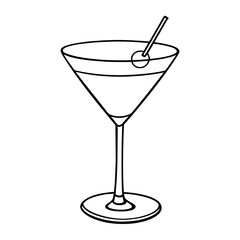 Martini martini cocktail simple vector