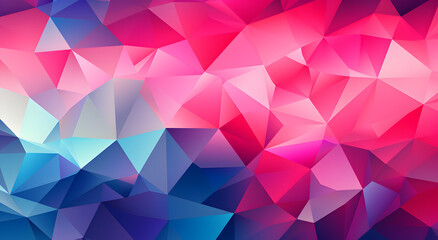 Obraz premium Abstract polygonal background. Triangular origami style with gradient, Polygonal crystalline surface with muted gradient, a geometric 3D render, AI Generated 
