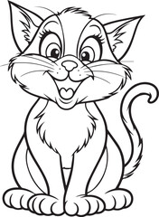 cute cat vector style new design- design for T-shirt
