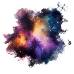 Fototapeta premium A colorful and vibrant depiction of a cosmic nebula scene