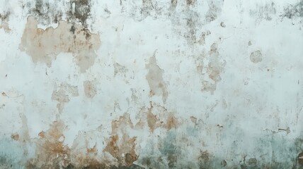 Fototapeta premium Weathered White Surface Texture with Brown and Gray Stains