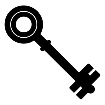 recommend clip art: key black silhouette vector, Simple silhouette Design vector icon with white background. Vintage key 