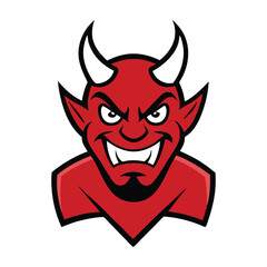 Meet the angry devil mascot logo, with fiery eyes and a fierce expression, exuding power, intensity, and boldness—perfect for a brand that thrives on attitude and strength!