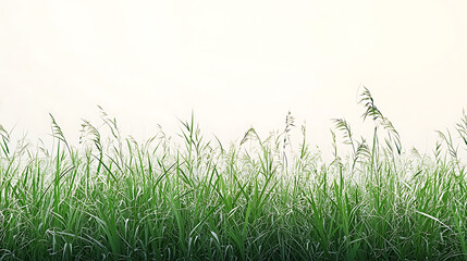 Obraz premium Serene Nature Landscape with Stones, Green Grass, and Plants