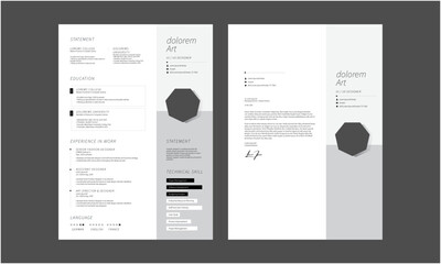 Clean Resume Layout, Minimalist resume cv template, Resume design template
