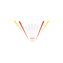 shuttlecock badminton sport vector illustration design
