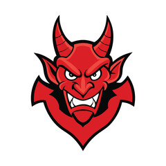 Meet the angry devil mascot logo, with fiery eyes and a fierce expression, exuding power, intensity, and boldness—perfect for a brand that thrives on attitude and strength!
