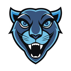Obraz premium Our angry panther mascot logo exudes power and intensity, featuring sharp eyes, bared teeth, and a fierce stance, symbolizing strength, determination, and unstoppable energy.