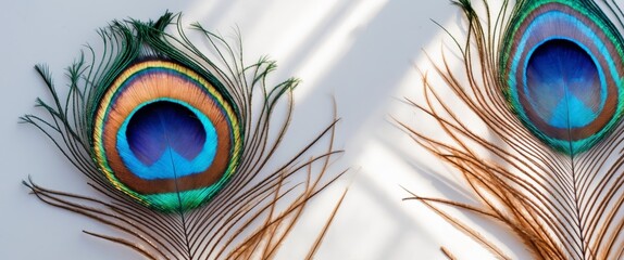 close up peacock feather texture background © Ta Sher