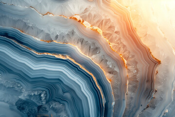 Natural Agate Stone Close-up of purple geode with Crystal formation