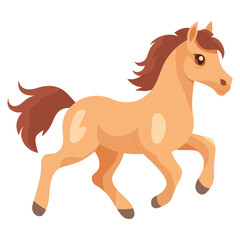 Horse running illustration animal cute vector