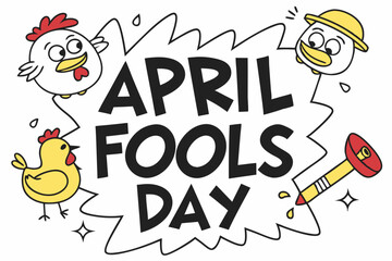 April fools' day vector illustration