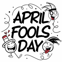 April fools' day vector illustration