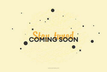 modern coming soon poster with stay tuned message